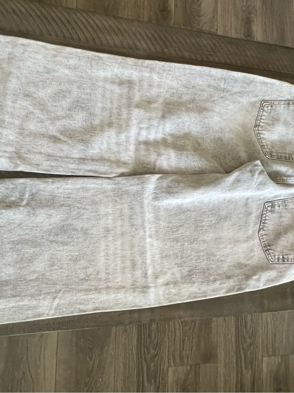 Light Gray Straight-Leg Jeans